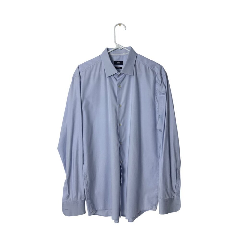 Hugo Boss Slim Fit Easy Iron Light Blue Long Sleeve Shirt
